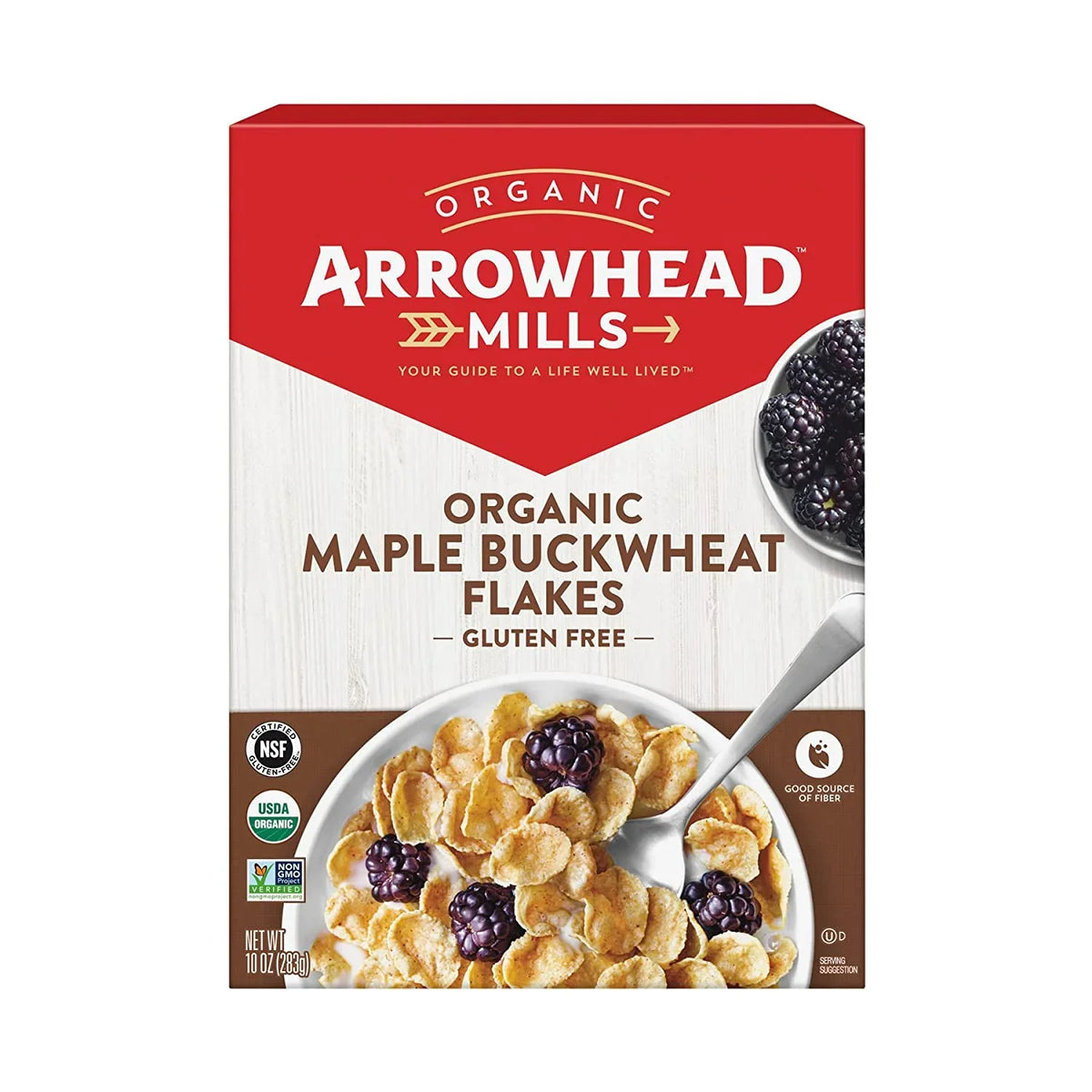 2 Buckwheat Flakes Arrowhead Organic Maple Mills 10 Gluten oz Pack Free of