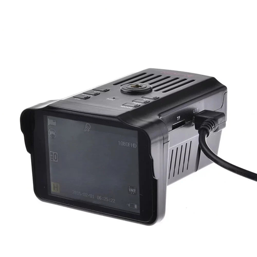 Cam 140° Car and Dashboard Car DVR 1080P Camera Car Angle 2-in-1 Dash Detector Radars moobody camera Speed Wide Recorder