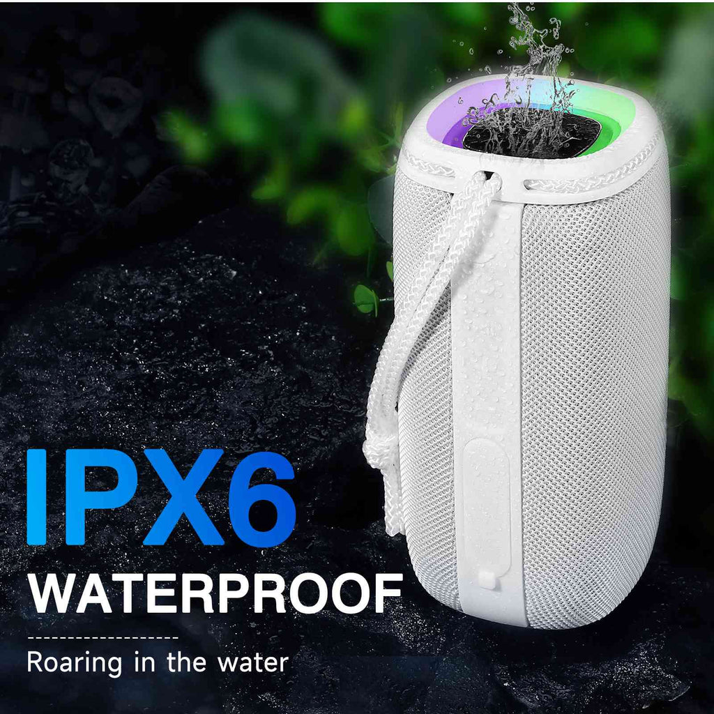UrbanX Speakers Surround Wireless F62 IPX5 Bass, 360° Sound Waterproof for Bluetooth True Galaxy Portable - Punchy Speaker BT5.3, White Series Pairing, HD with Speaker, Scorpio