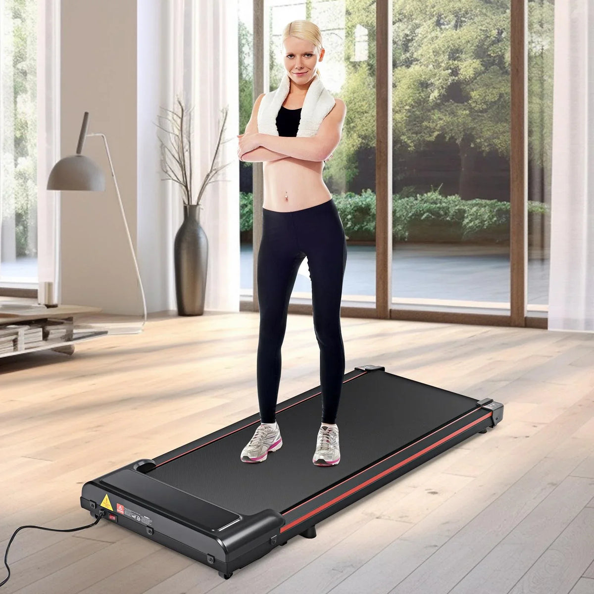 Speed Remote Treadmill dimension LED 47''L & Under for Office, Portable Home Capacity, Walking Small 0.6-3.8MPH Desk Jogging, Walking Seizeen 300lbs Pad, Control Display, for