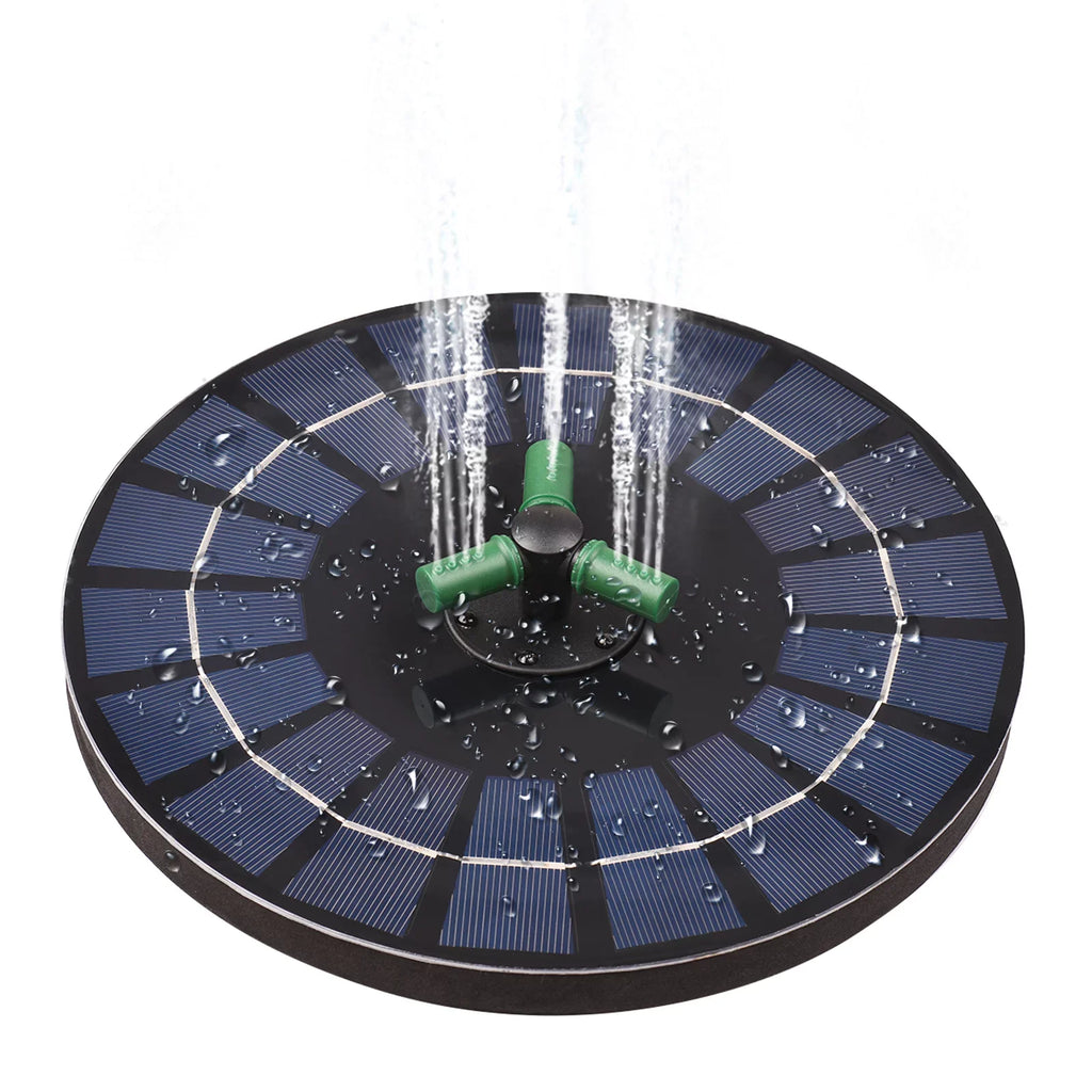 Pond Colorful for Battery Pump Solar Fountain Rotatable Bird With 6W 9 Nozzle Inch Auto-Shut Solar Small Pump Fountain With off Garden RGB Bath