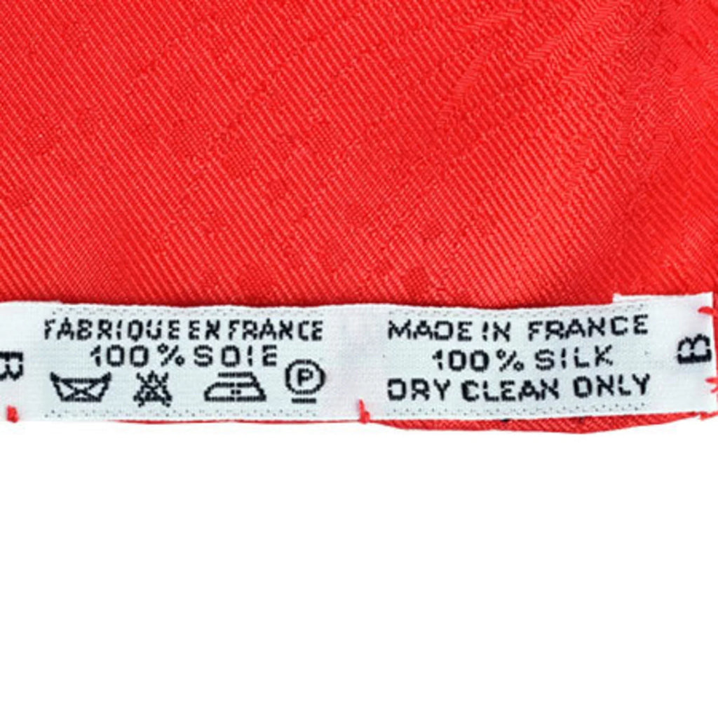 PARK Scarf White Amusement 90 (Good) HERMES Hermes Carre Park Red Pre-Owned Silk LUNA