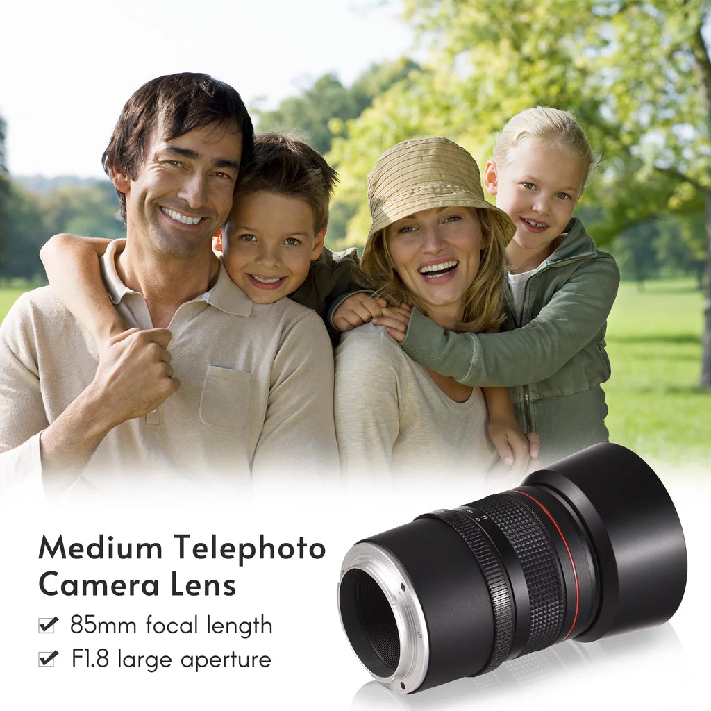 Cameras A6400, Telephoto F1.8 Medium A5100 Series, 85mm A6000, A6300, Aperture, A6500, for Suitable Lens Focus Andoer Large A7 A9, Manual with