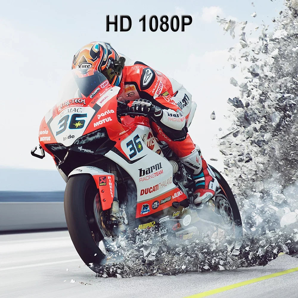 Action Helmet VSYSTO Wide Camera DVR, Angle Portable Vision with Remote WiFi Waterproof 150° HD Lens Night Recording, Camera G-Sensor Loop 1080P Camera Bicycle Control,