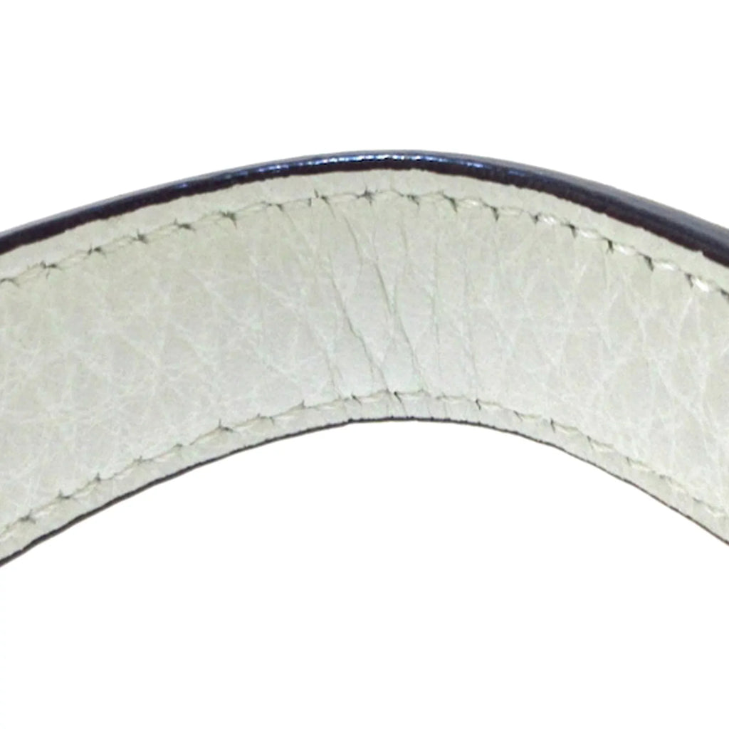 Shoulder Baguette Unisex White Authenticated Fila Calf Bag (Good) Leather Mania Fendi Pre-Owned Beaded