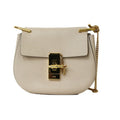 Chloe BRB01000000002558 Chain Shoulder Pre-Owned (Fair) Chloé Leather Beige Bag Ladies