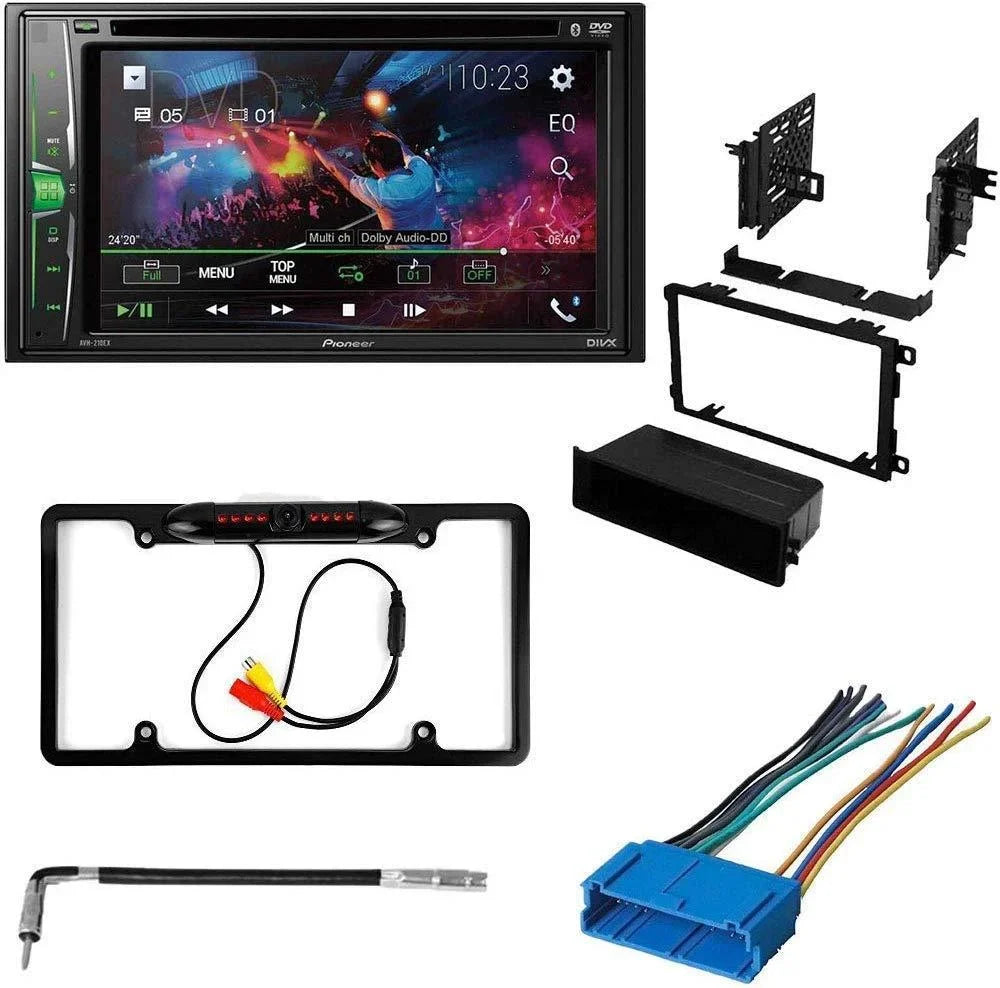 Media Stereo for Touchscreen Double 6.2" AVH-241EX with Bundle 1998-2002 AM/FM Oldsmobile KIT4821 Receiver W/ Pioneer DVD/CD Bluetooth/Backup Camera/Installation Digital DIN Car Intrigue Kit/in-Dash