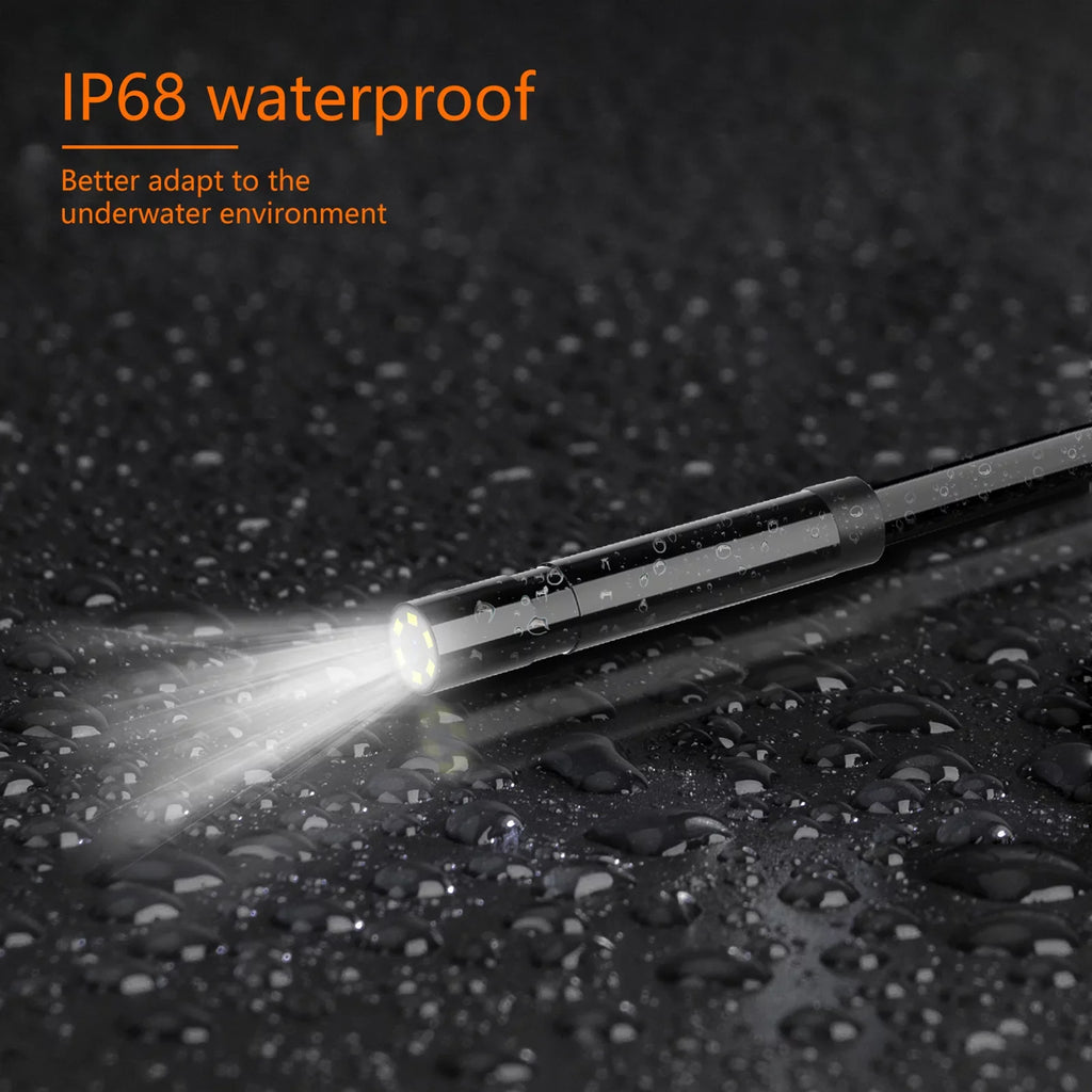 IP68 Camera Waterproof inch Display LED * endoscope,1944P Industrial Waterproof 8 1944P Camera Dual 4.5 Camera Waterproof inch 1080P/2592 Camera Display Camera Shinysix IP68 5m inch LED 4.5