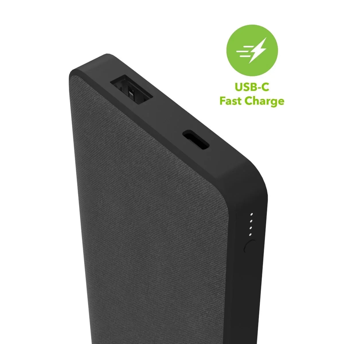 Battery, Cord 18W - PD USB-A Large and Travel-Friendly, USB-C (1) Bank 10,000 mophie (1) Includes Power Internal USB-C Port, mAh with USB-A Charging Fast Powerstation PD Input/Output Port to Power
