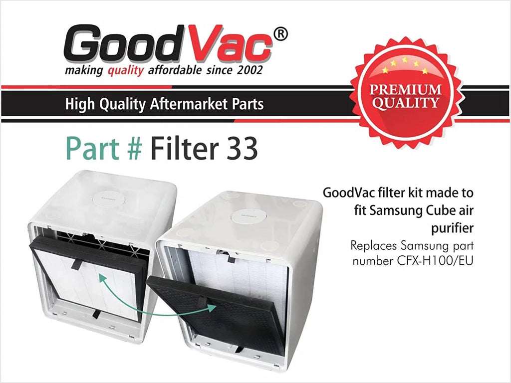 Purifiers True Cube Kit Filter with CFX-H100/GB Air GOODVAC H13 Replacement Compatible HEPA
