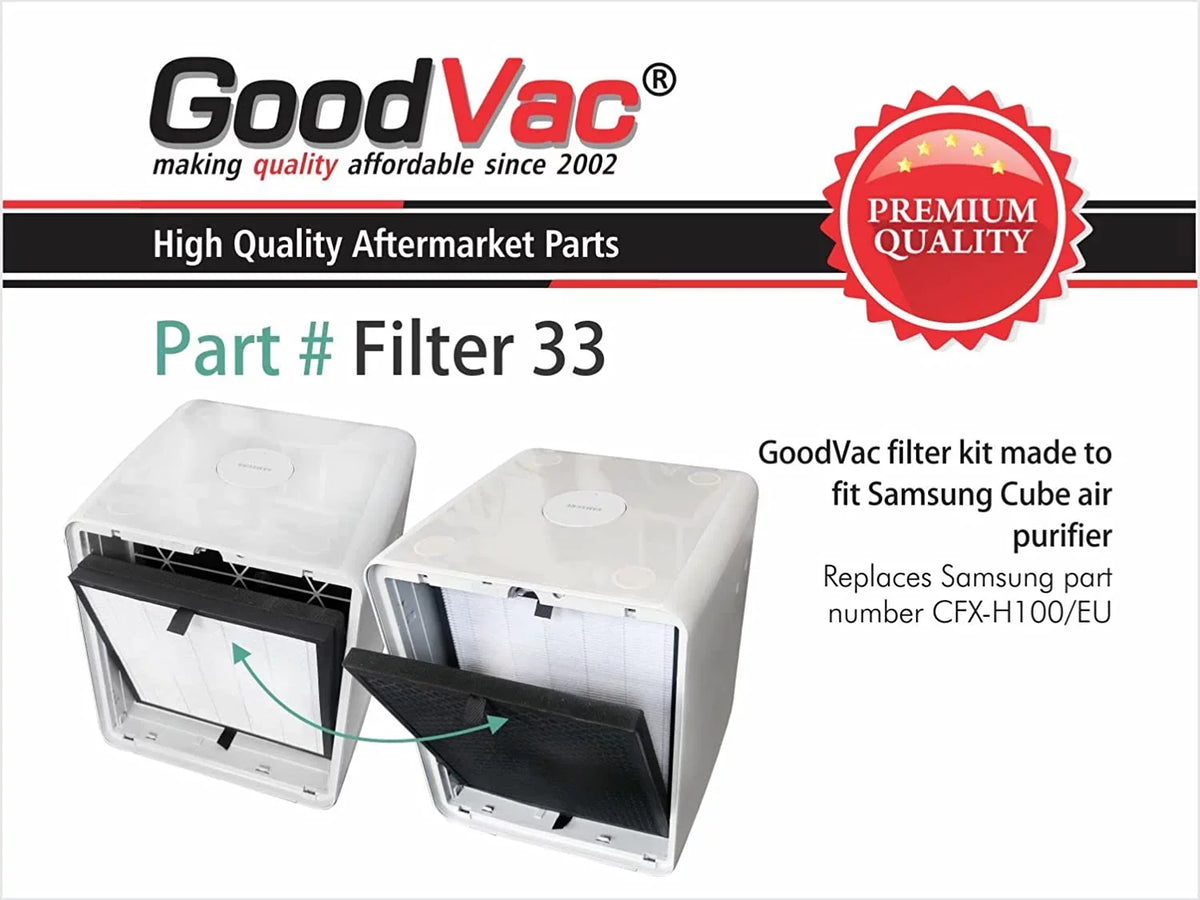 Purifiers True Cube Kit Filter with CFX-H100/GB Air GOODVAC H13 Replacement Compatible HEPA