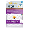 Filter, 1 Virus, MPR 1500 16x20x1 Air MERV Filtrete Filter Smart Bacteria 12, Allergen,
