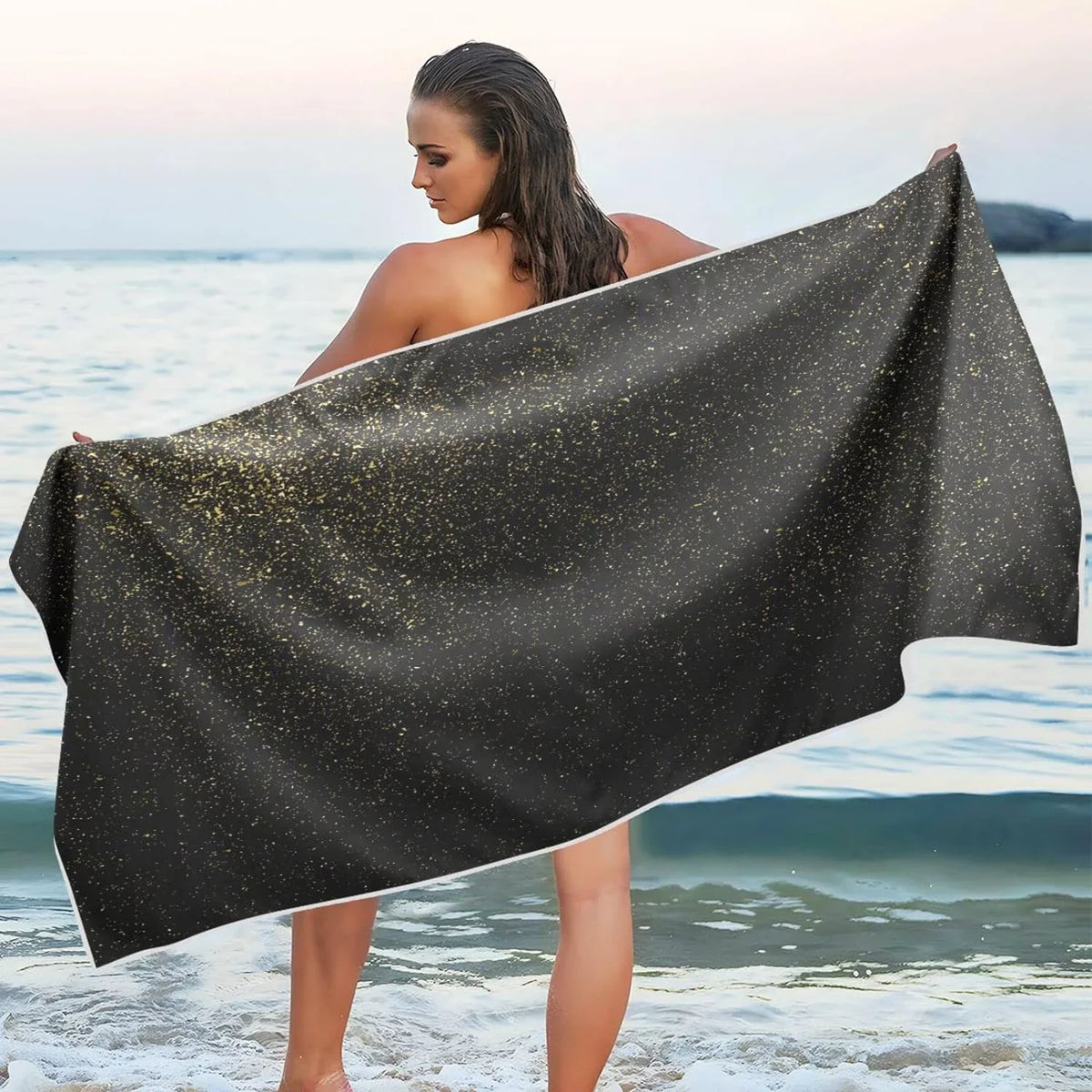 Quick - Super Camping Lightweight Absorbent Dry Texture Towel Oversized for Swimming Beach Glitter Holiday（72） Compact Bestwell Towel - Travel Towels