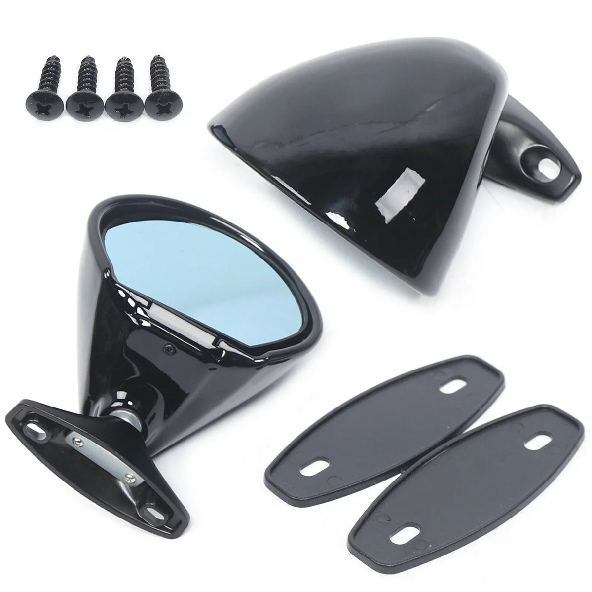 Universal Side Door Mirror & Pair Classic Car Wing View 1 Mirror Gasket Rear Plane