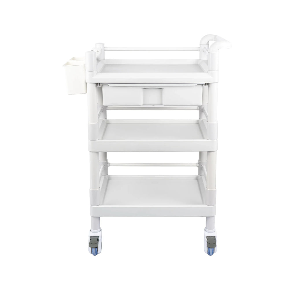 for Utility 3 Medical Wheels Clinic Cart Lbs Trolley Cart Spacious Tier Duty 360°Rotate Trolley Salon Heavy Rolling Drawers Hospital Buckets Beauty Medical with 500 Dirt Dental Mobile