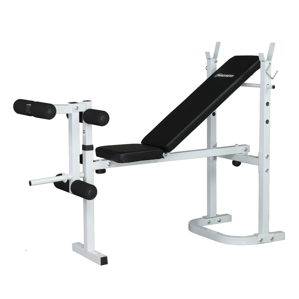 Squat Weight Rack Olympic with Winado Adjustable Bench,