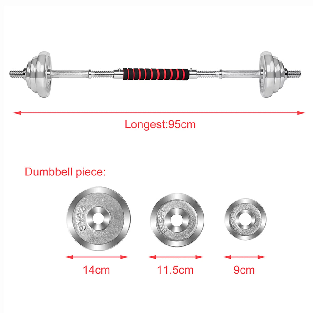 30KG Bar Adjustable Set Weights Fitness Weight Dumbbell Bodybuilding Training for Lifting
