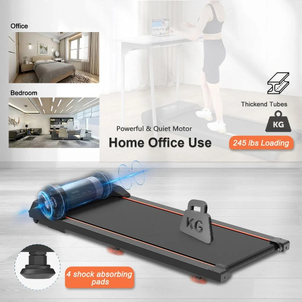 Remote and Treadmill, Display Walking and 2.5HP Treadmill Desk Portable for Control Office, 265LBS Under Home LED Pad