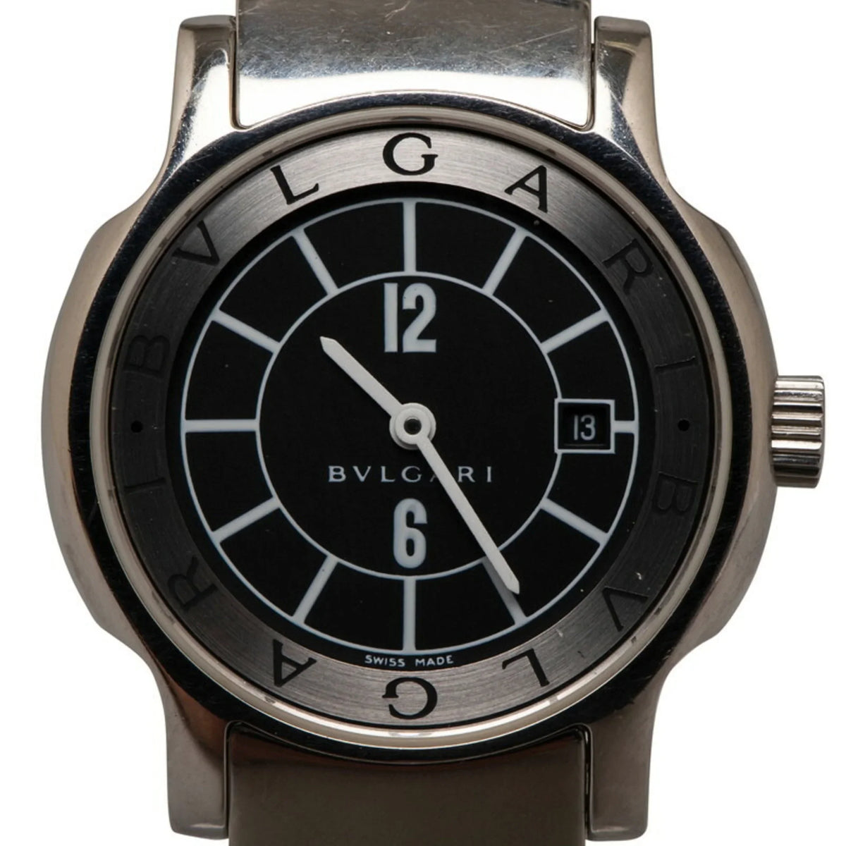 Watch Solo ST29S Quartz Tempo (Good) Bvlgari Stainless BVLGARI Pre-Owned Dial Steel Ladies Black