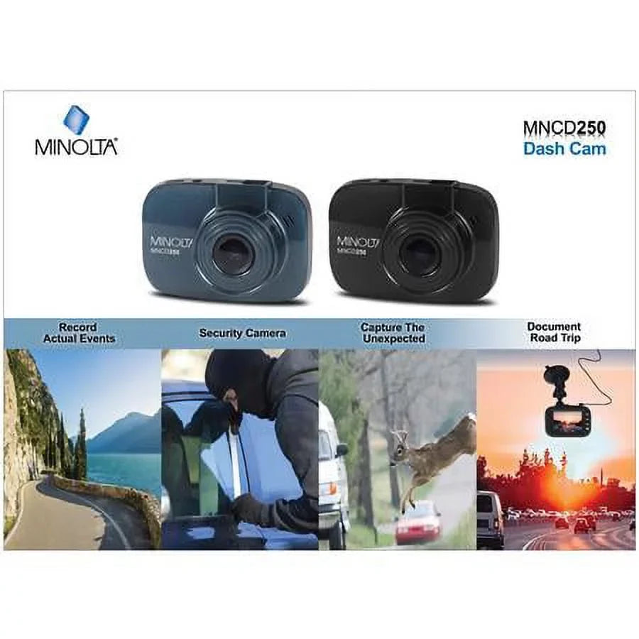LCD Dash 2.2" Full Screen 12MP Cam, Black HD MNCD250