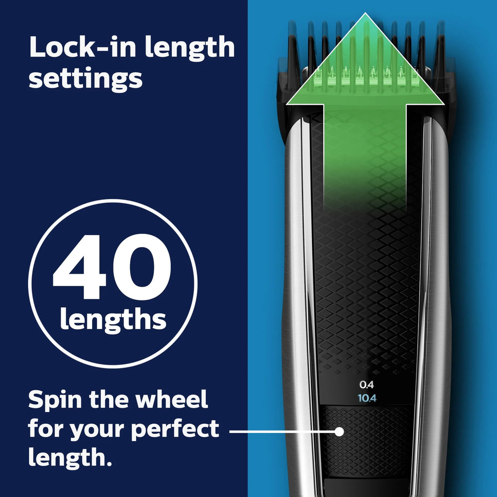One - Cordless, Philips Pass Beard Hair Norelco Feature Clipper Hair Trimmer Beard Blade and Clean Electric, Trimmer Oil and No with Series BT5502/40 Washable - Needed Clipper For Easy 5000,