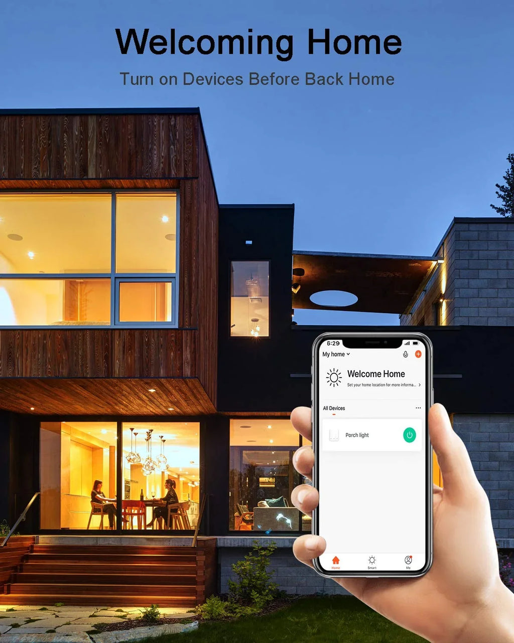 Hub No 2.4Ghz IFTTT, Indoor kit, Ceiling Lamp Required, Thinkbee Light Remote Control, exterior WiFi Light and LED with Switch Assistant Wireless Switch Smart Compatible Alexa, - 164ft 1969ft