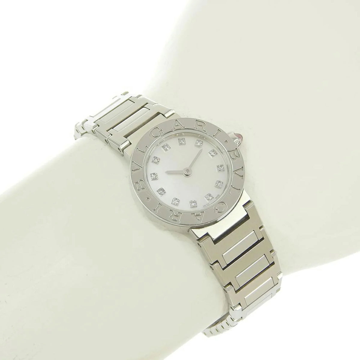 of Shell New) Pre-Owned Dial Mother Diamond (Like Pearl BVLGARI BB23S Bulgari Battery Watch 103095 12P