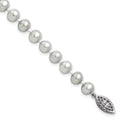 Sterling Women 6-7mm Grey 7.25inch Pearl for Auriga Fwc 925 Rhodium Bracelet Silver