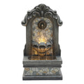 liquid H Lights Mosaic with Fountain Wall LuxenHome Freestanding Resin Gray 27" exterior
