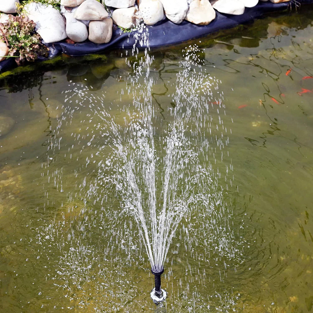 and 25W Battery) 370GpH Aquarium Solar Backup Solar Pump Pond, (No liquid Fish Pump 25W Protection Fountain, Panel with KIT: 18V DC Dry-Run liquid for