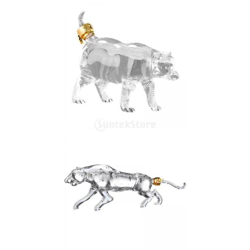 2x Decoration Shape Animal Decanter Novelty