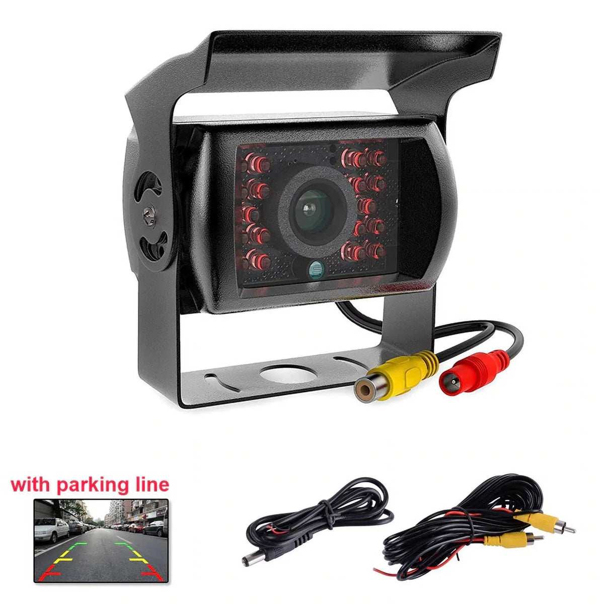 RV 18 12V/24V for parking TFT Monitor LED cable Truck Vision+32 reverse feet LCD Night Car IR 7inch with camera Bus Van Car system