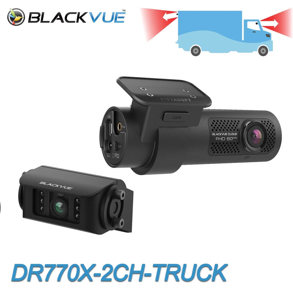 Card | Waterproof 1080p WiFi DR770X-2CH-TRUCK 60FPS Exterior Dash Front With Cloud-Ready 256GB BlackVue + & Cam GPS