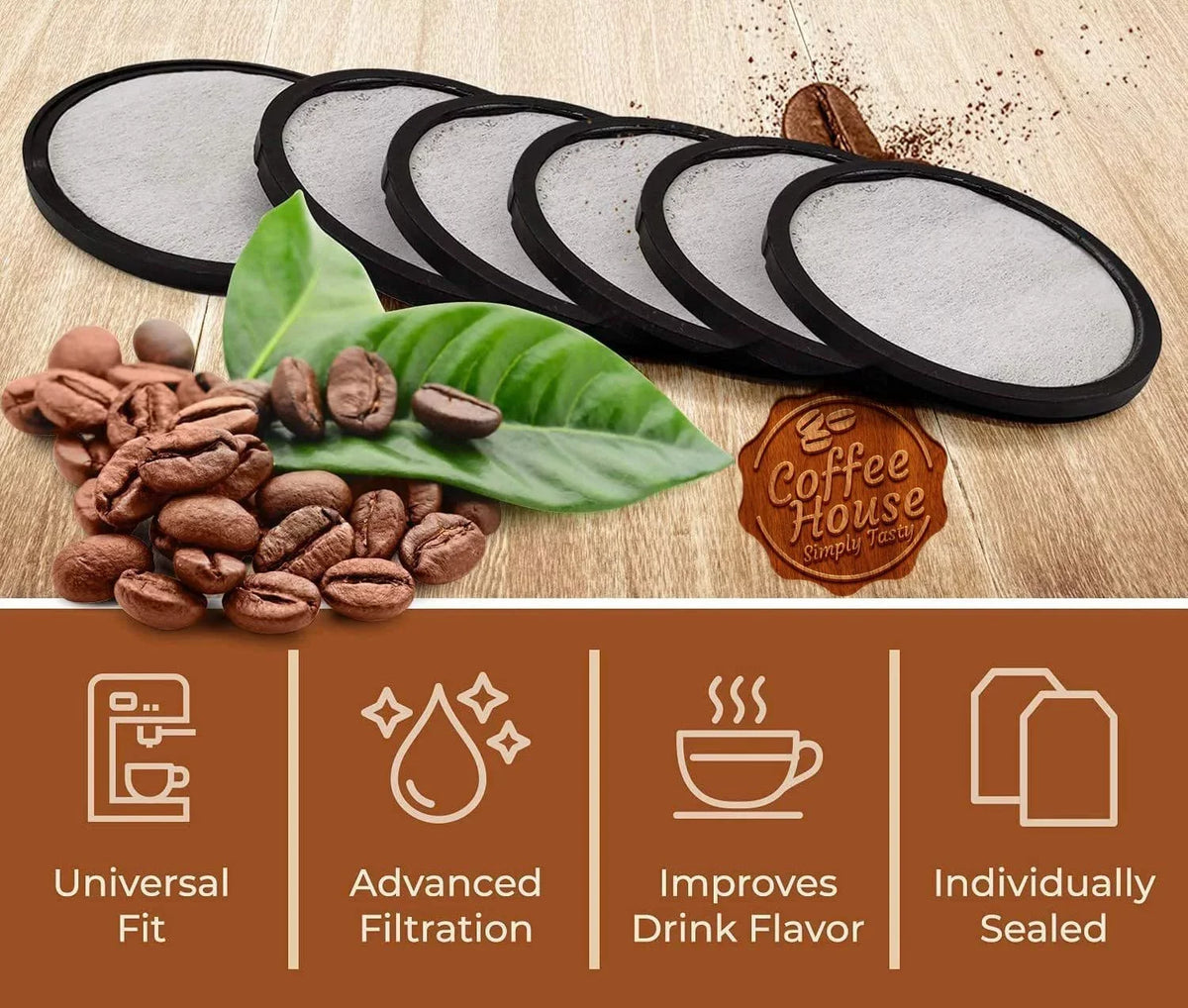for Coffee Filter White Mister Charcoal 24-Mr. Machine Coffee Disk Most Brewers, liquid Replacement