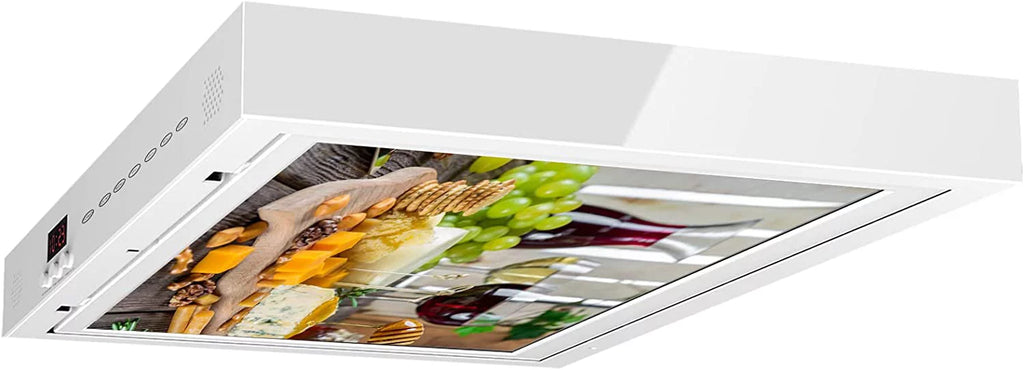 FHD Assistant inch SYLVOX Built-in Cabinet Support WiFi TV, Play, Android TV, Kitchen 1080P 15.6 Under Smart Smart TV Bluetooth