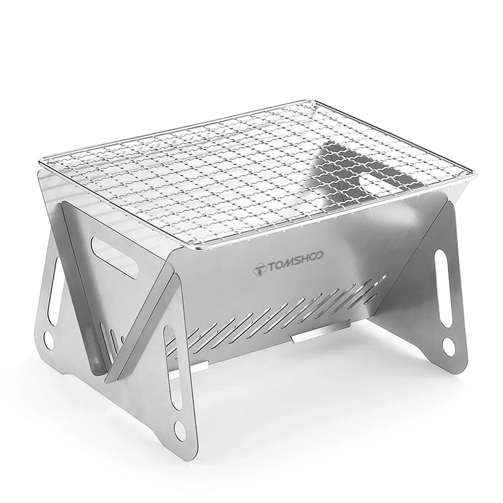 Backpacking Stove Folding Wood Cooking Plate Grill Burning Stove Portable with exterior Stainless Steel Camping