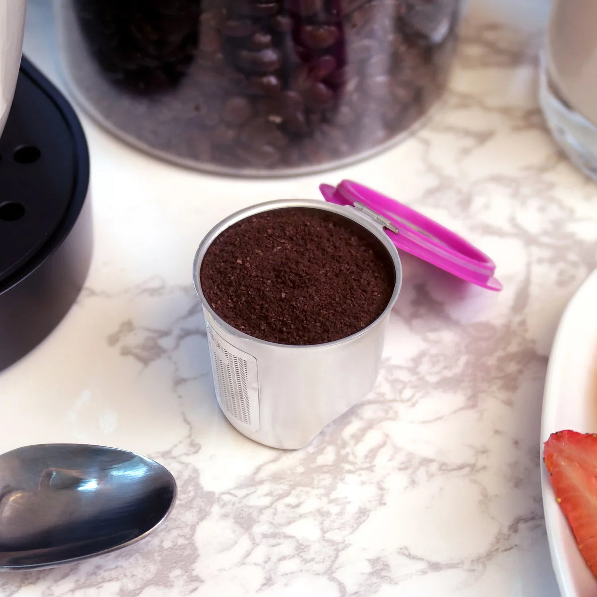 Pod Single Makers Filter, Coffee & Steel Select Other Stainless Reusable Models Compatible Cafe Perfect Keurig with Metal Cup Pod Micro-Etched Coffee 2-Pack Fill