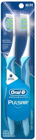 Pulsar Toothbrushes, Colors (Pack ea Vary, Medium May Value 2 Pack, 2) Pro-Health of Oral-B