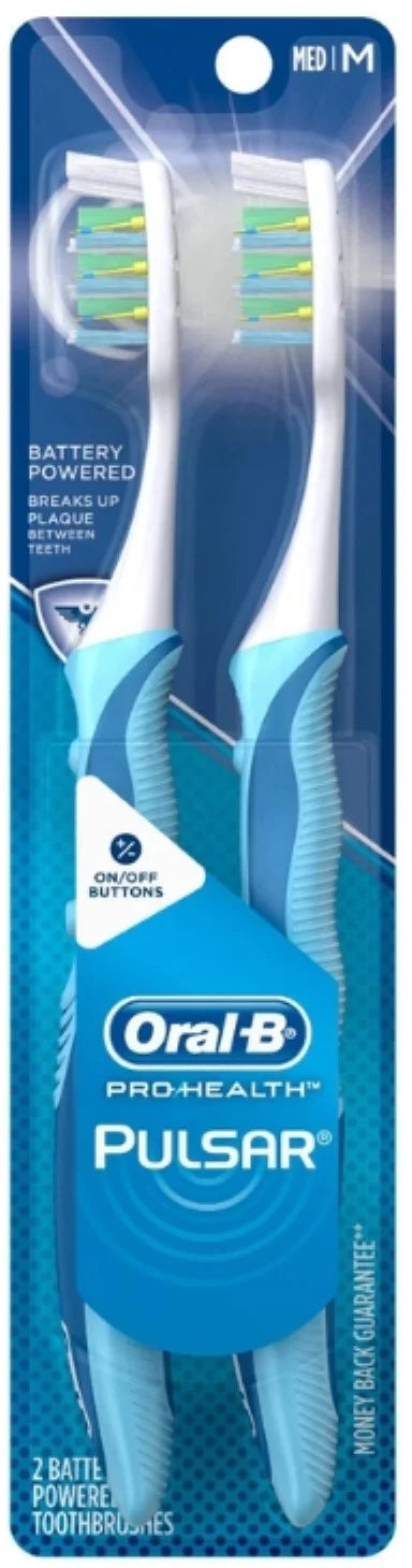 Pulsar Toothbrushes, Colors (Pack ea Vary, Medium May Value 2 Pack, 2) Pro-Health of Oral-B