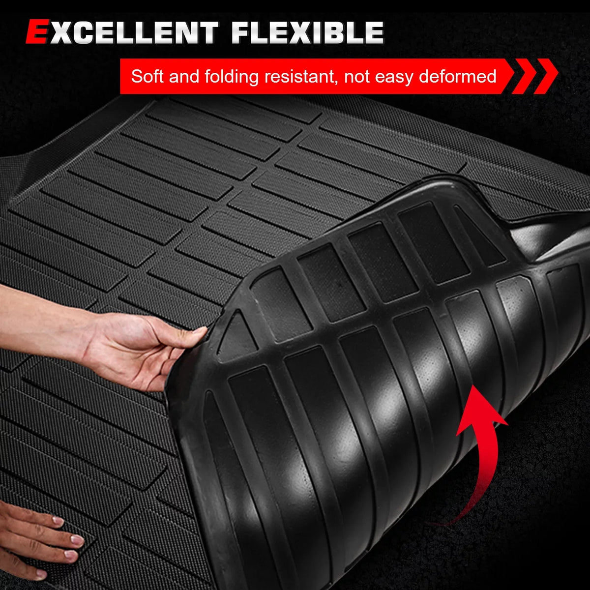 Cab Bed, Rear All Cargo Guard Truck With Protector Bed 5Ft Mat climate Ikon Super Black TPE Liner Compatible Duty Floor Ranger Storage 2019-2024 Heavy 3D Trunk Crew Motorsports Short Flooring