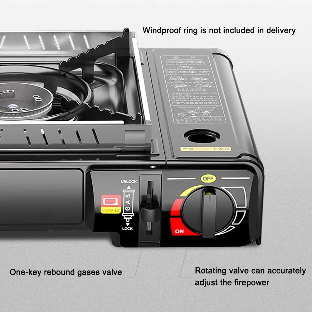 Portable exterior Ideal - Hiking, 2.9KW for Piezo Stove Ignition Picnics, Cooking, Butane with Backpacking, Camping, and Cassette Barbecues