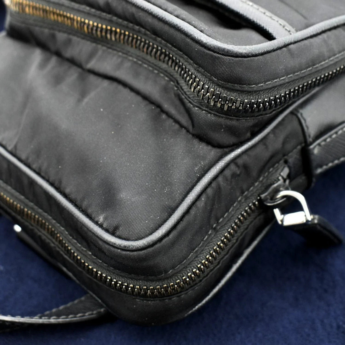 PRADA 2vz026 Pre-owned Nylon Black Bag Backpack