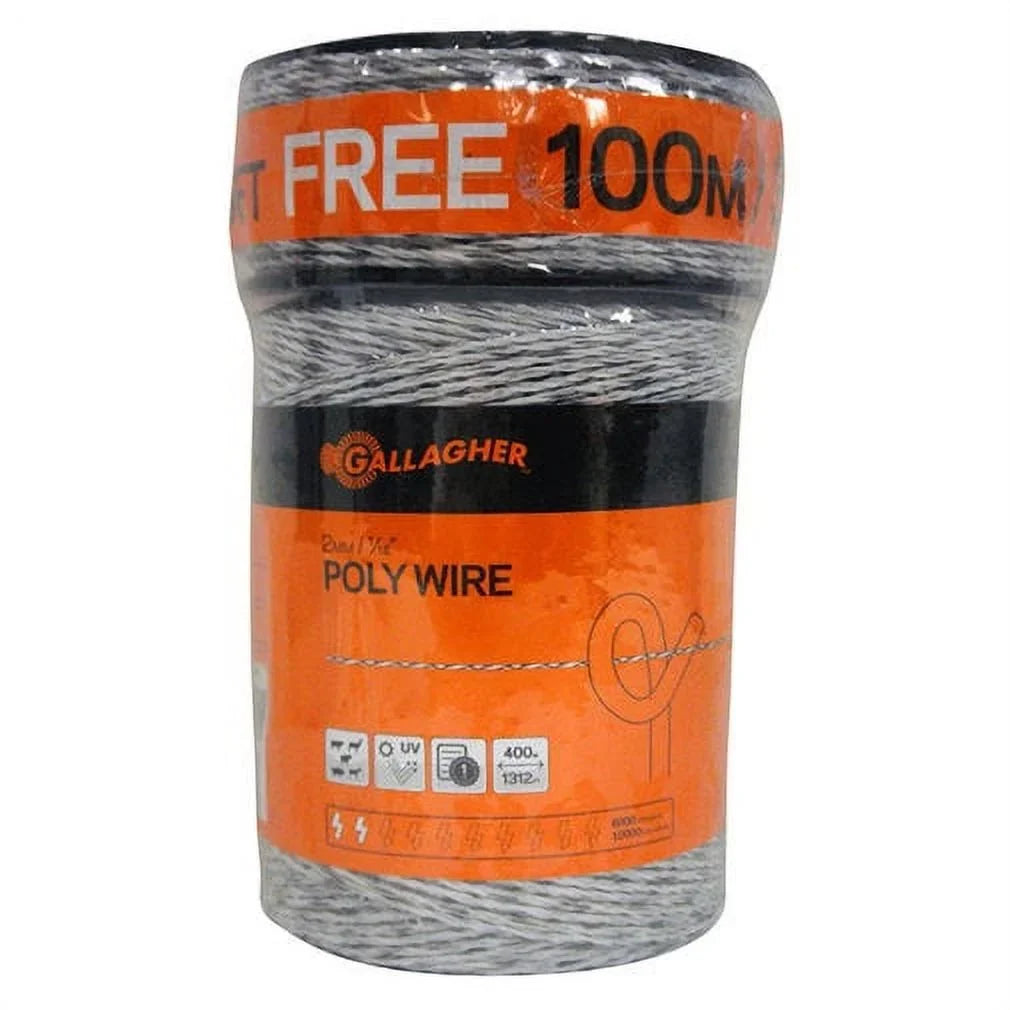 Polywire, Ultra G62004 Quantity Gallagher Electric - Fence 1/16-In. 656-Ft. 1 White, x