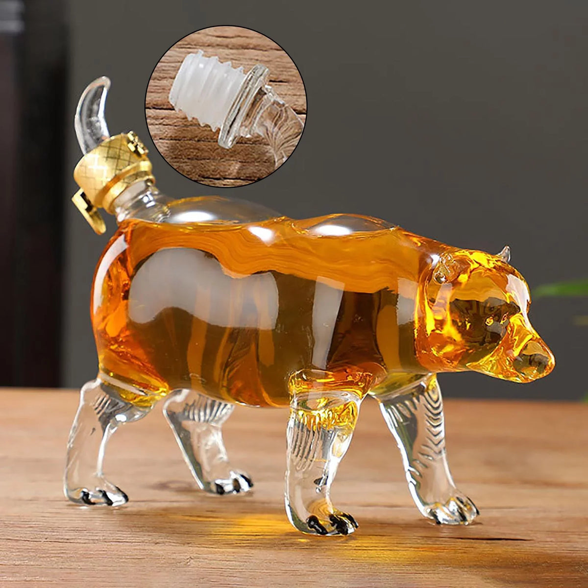 2x Decoration Shape Animal Decanter Novelty