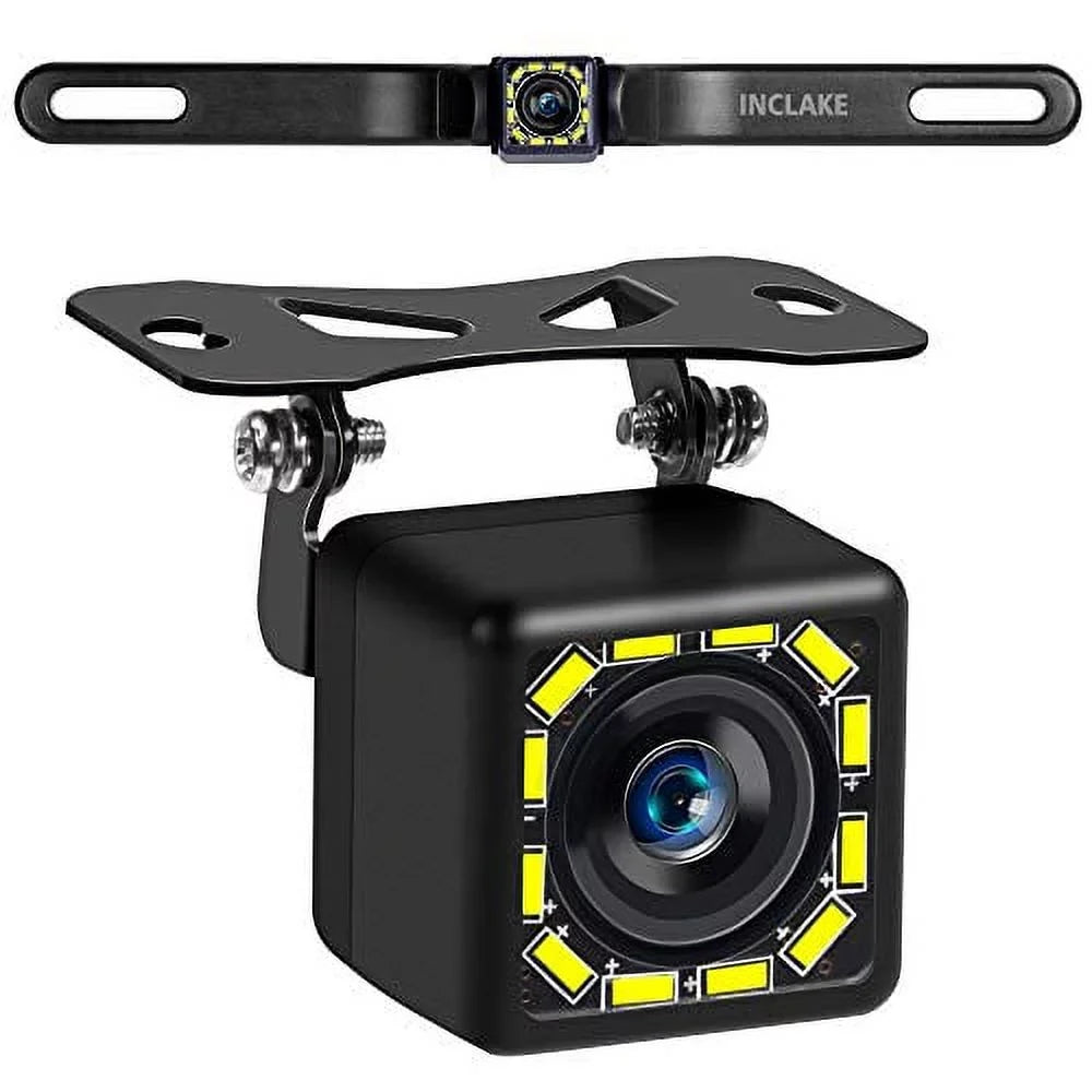 Night Cars,SUV,Trucks,RV 12 Ultra Wide Angel More View Backup 140 Camera, Mount Reverse Vision,Waterproof and View for Multiple Universal Camera HD Car LED Brackets Camera (HD) Rear with