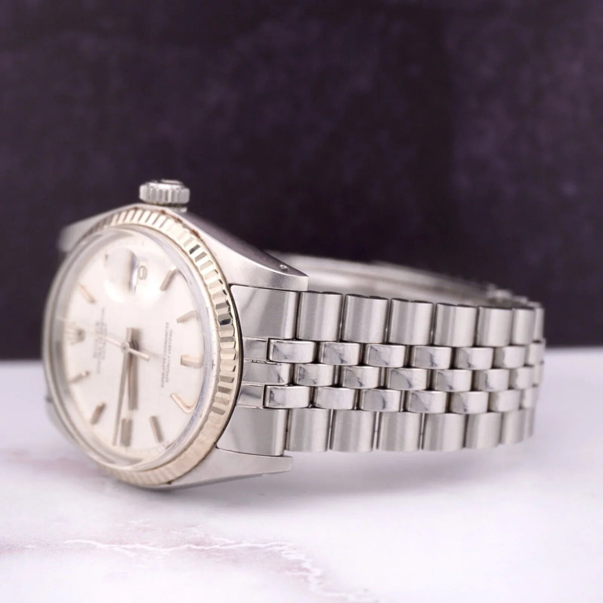 Mens Steel Dial Datejust Watch 36mm Silver 1601 Jubilee Linen Band