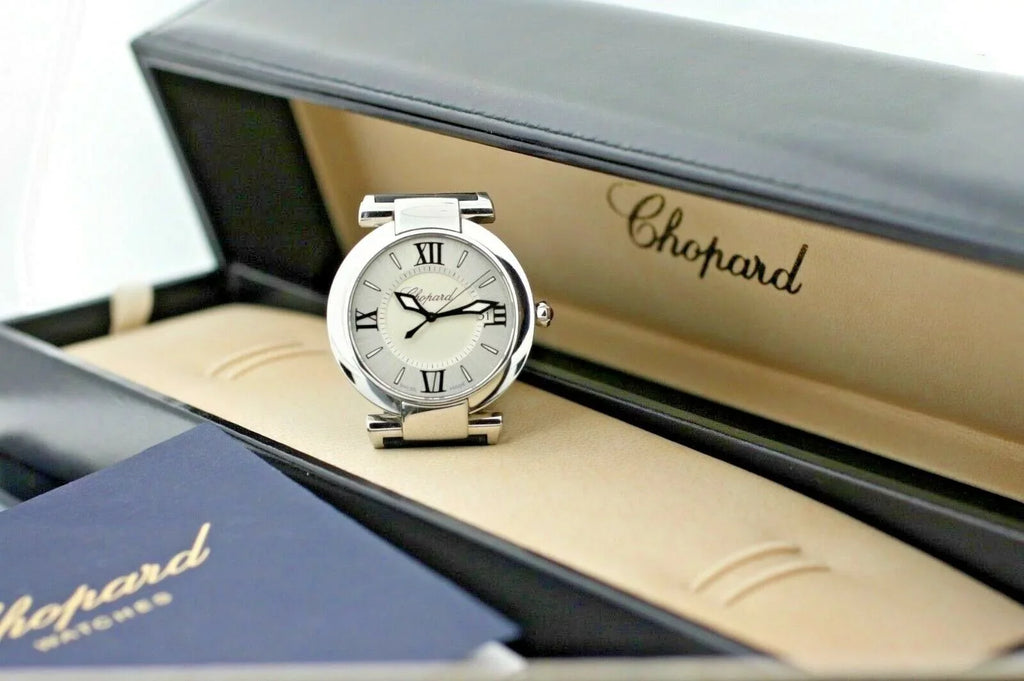 Quartz Black W/B/P ImperialE 36mm Leather Swiss Chopard Watch Steel Women's 8532