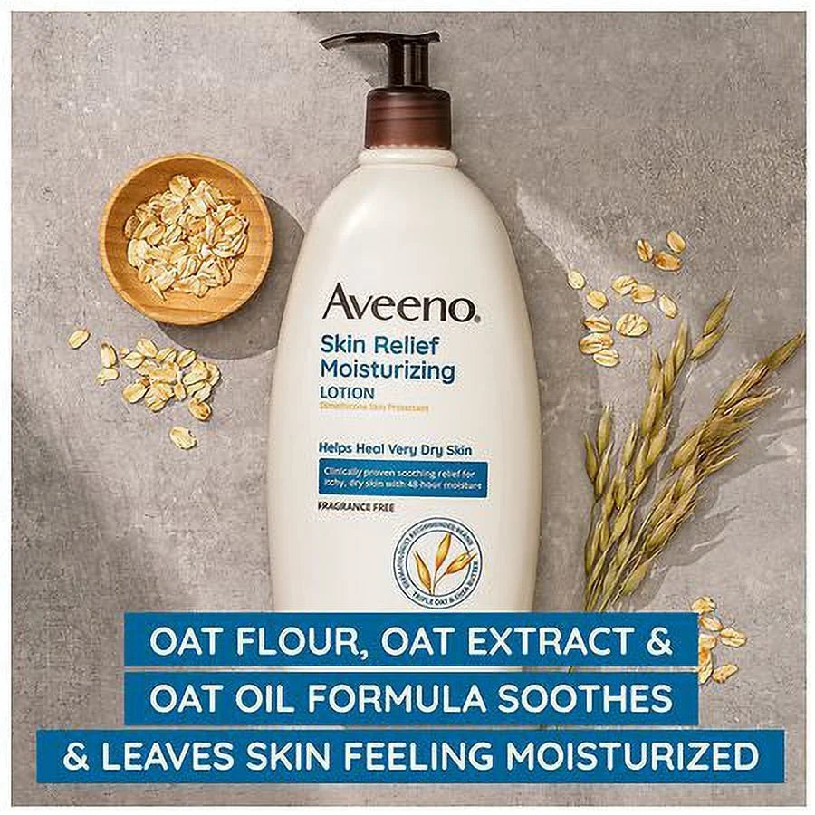 Lotion Skin fl Dry Skin 33.0 Relief Aveeno Moisturizing oz Very Fragrance-Free for