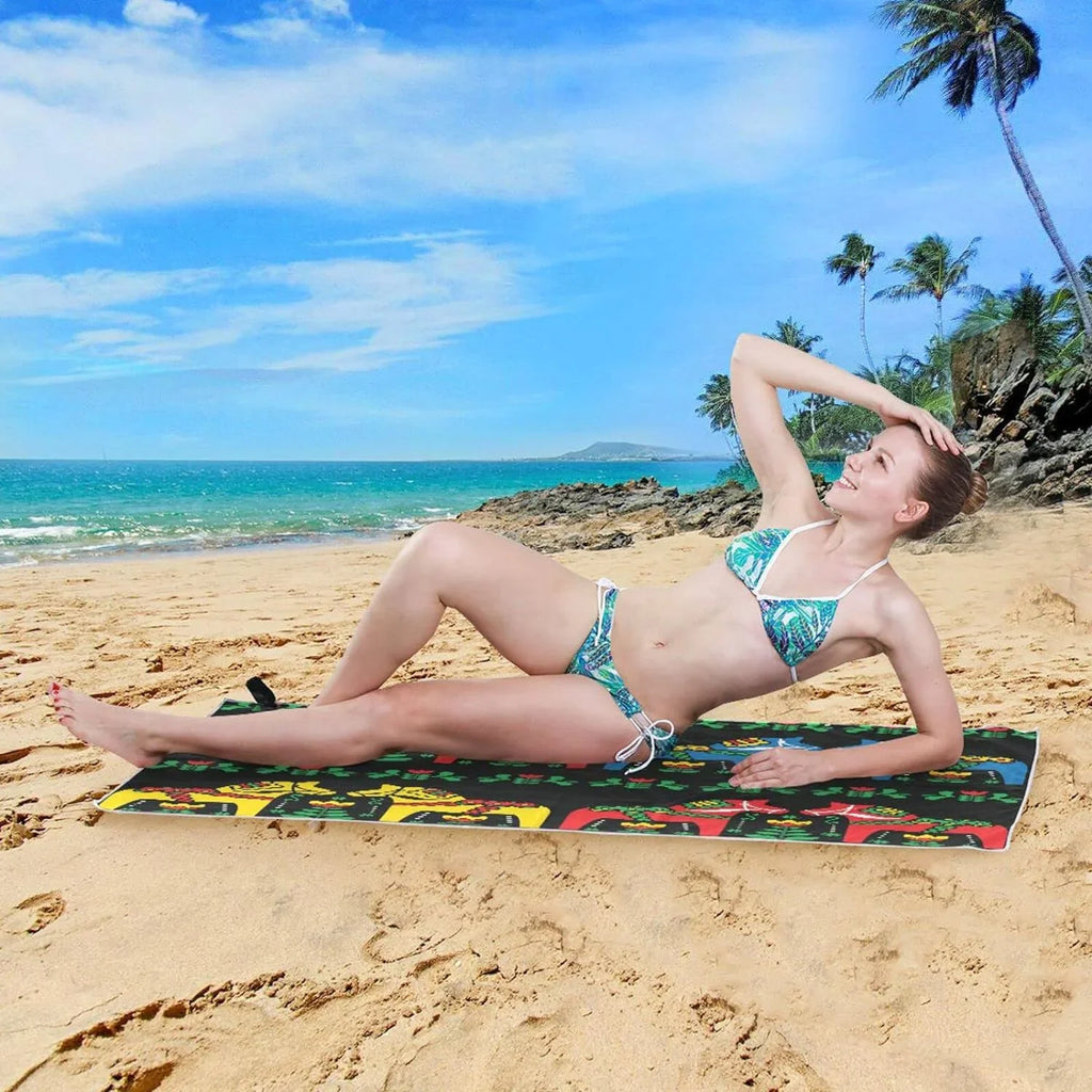 Travel Oversized Dry Towel Swedish for Swimming Dala Beach Quick Super Horse - Bestwell Towels Lightweight Towel Camping Holiday（350） - Compact Absorbent