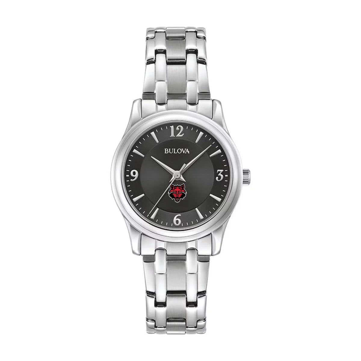 Collection Watch Corporate Bulova Stainless Women's Black State Steel Red Wolves Arkansas